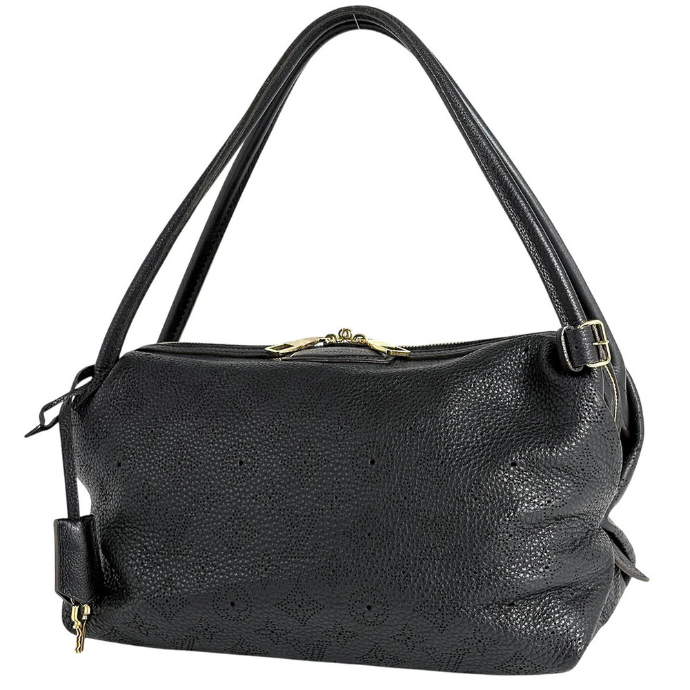 Louis Vuitton Galatea Shoulder Bag Monogram Mahina Noir Black